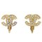 Crystal & Gold Mini Cc Earrings from Chanel, Set of 2, Image 1
