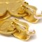Chanel Dangle Clover Earrings Gold Clip-On 95P 131692, Set of 2 2