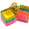 Chanel Boucles d'Oreilles Pendantes Cube Clip-On Multicolore 97P 19159, Set de 2 2