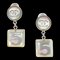 Chanel Dangle Cube Earrings Clip-On Clear 97P 112506, Set of 2, Image 1