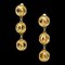 Chanel Boucles d'Oreilles Pendantes Clip-On Dorées 131702, Set de 2 1