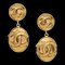 Chanel Dangle Earrings Clip-On Gold 94P 131871, Set of 2 1