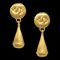 Chanel Dangle Earrings Clip-On Gold 96P 131765, Set of 2 1