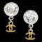 Chanel Dangle Earrings Clip-On Gold 97P 28819, Set of 2 1