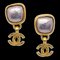 Chanel Dangle Earrings Gold Clip-On 97A 19881, Set of 2 1