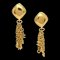 Chanel Dangle Fringe Earrings Clip-On Gold 151616, Set of 2, Image 1