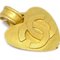Chanel Dangle Heart Ohrringe Clip-On Gold 95P 112516, 2er Set 2