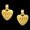 Chanel Dangle Heart Earrings Clip-On Gold 95P 112516, Set of 2 1