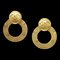 Chanel Dangle Hoop Earrings Clip-On Gold 2910/29 180531, Set of 2 1