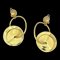 Chanel Dangle Hoop Earrings Clip-On Gold 94A 99559, Set of 2 1