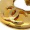Chanel Dangle Hoop Earrings Gold Clip-On 93P 121790, Set of 2 3