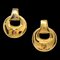 Chanel Dangle Hoop Earrings Gold Clip-On 93P 121790, Set of 2 1