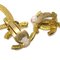 Chanel Dangle Hoop Earrings Gold Clip-On 96P 122677, Set of 2 3