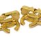 Chanel Dangle Plate Earrings Clip-On Gold 2344 113273, Set of 2 3