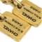 Chanel Dangle Plate Earrings Clip-On Gold 2344 113273, Set of 2, Image 2