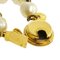 CHANEL Collana a catena in oro con perle finte 140308, Immagine 4
