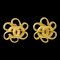 Chanel Flower Earrings Clip-On Gold 96P 141172, Set of 2 1