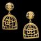 Chanel Gold Birdcage Dangle Earrings Clip-On 93A 113292, Set of 2 1