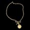 CHANEL Halskette mit Strass-Anhänger aus Gold mit schwarzer Schleife und Medaillon 96P 123191 1