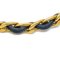Collier pendentif en strass médaillon doré avec nœud noir CHANEL 96P 123191 3
