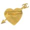 Broche de corazón con arco y flecha dorado de Chanel, Imagen 2