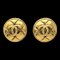 Chanel Gold Button Earrings Clip-On 123272, Set of 2 1