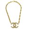 Goldene CC Halskette mit Kristall-Anhänger von Chanel 1