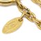 CHANEL Gold Chain Plate Pendant Necklace 123057 4