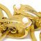 Chanel Gold Dangle Hoop Earrings Clip-On 96P 123155, Set of 2 3