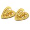 Chanel Gold Heart Earrings Clip-On 95P 123268, Set of 2 3