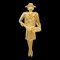 CHANEL Gold Mademoiselle Brooch Pin 113284, Image 1