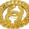 CHANEL Gold Medallion Brooch Pin 96P 123240 3