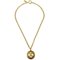 CHANEL Gold Medaillon Halskette 3242 123252 2