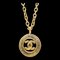 CHANEL Gold Medaillon Halskette 3242 123252 1