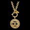 CHANEL Gold Medallion Pendant Necklace 3847 123253 1