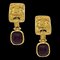 Chanel Gripoix Dangle Earrings Clip-On Gold 94A 113302, Set of 2 1