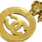 Goldfarbene Gripoix Halskette mit Anhänger von Chanel 2