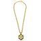 Goldfarbene Gripoix Halskette mit Anhänger von Chanel 1