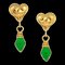 Chanel Gripoix Heaart Earrings Clip-On Gold 95P 132741, Set of 2 1