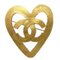 Broche de corazón dorado de Chanel, Imagen 1