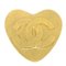 Broche de corazón dorado de Chanel, Imagen 1
