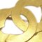 CHANEL Heart Brooch Pin Gold 95P 140305 2