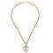 CHANEL Heart Chain Pendant Necklace Gold 1982 112256, Image 2