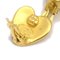 Aretes de clip con forma de corazón de oro de Chanel. Juego de 2, Imagen 4
