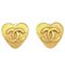 Gold Heart Clip-on Earrings from Chanel, Set of 2 1