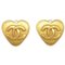 Aretes de clip con forma de corazón de oro de Chanel. Juego de 2, Imagen 1