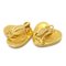 Chanel Heart Earrings Gold Clip-On 95P Small 69844, Set of 2 3