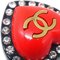 Chanel Heart Earrings Rhinestone Clip-On 95P 58084, Set of 2 2