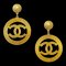 Chanel Hoop Dangle Earrings Clip-On Gold 93A 59740, Set of 2 1