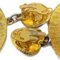 Chanel Hoop Dangle Earrings Clip-On Gold 93P 151966, Set of 2 3
